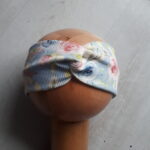 Opaska przeplatana błękitna