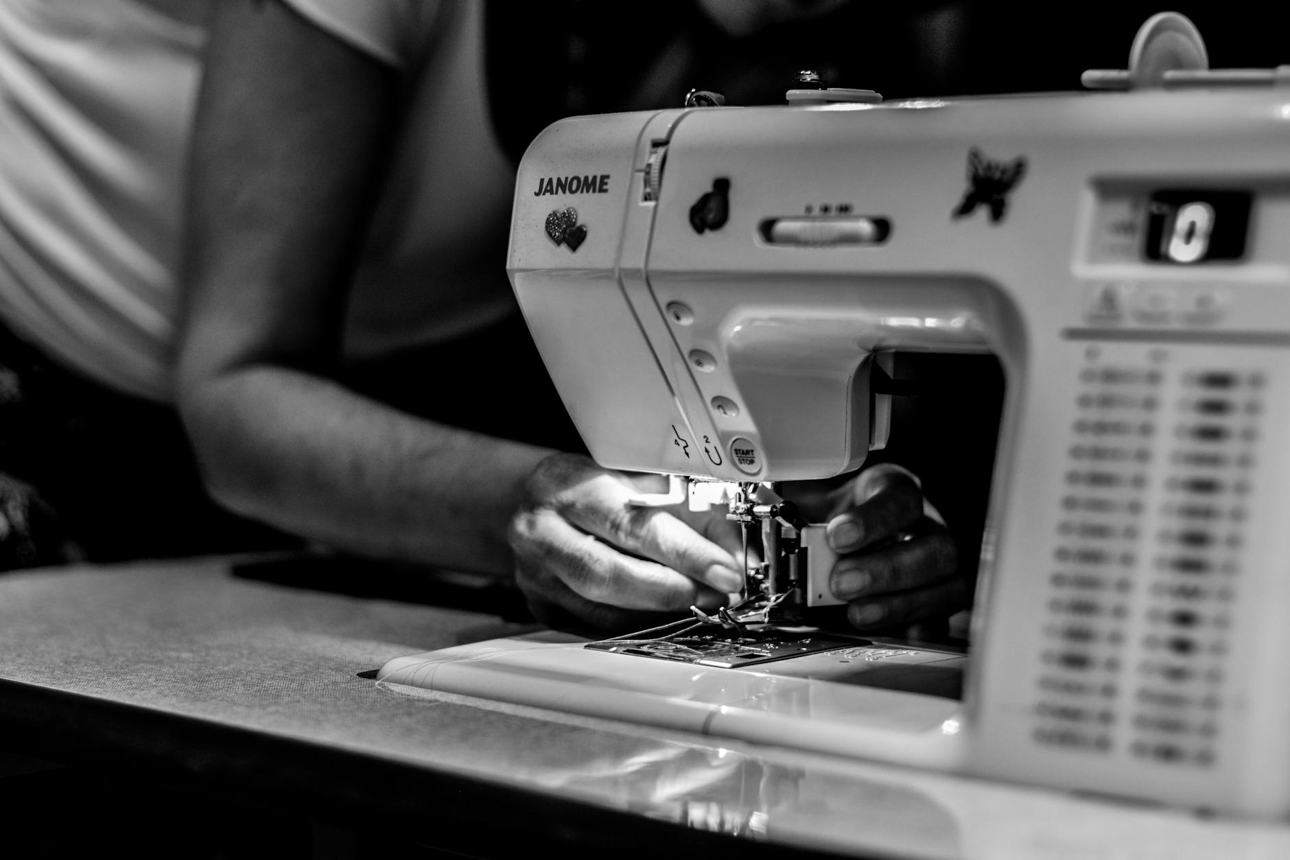 person sewing