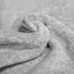 Polar bawełniany sherpa kolor szary melanż