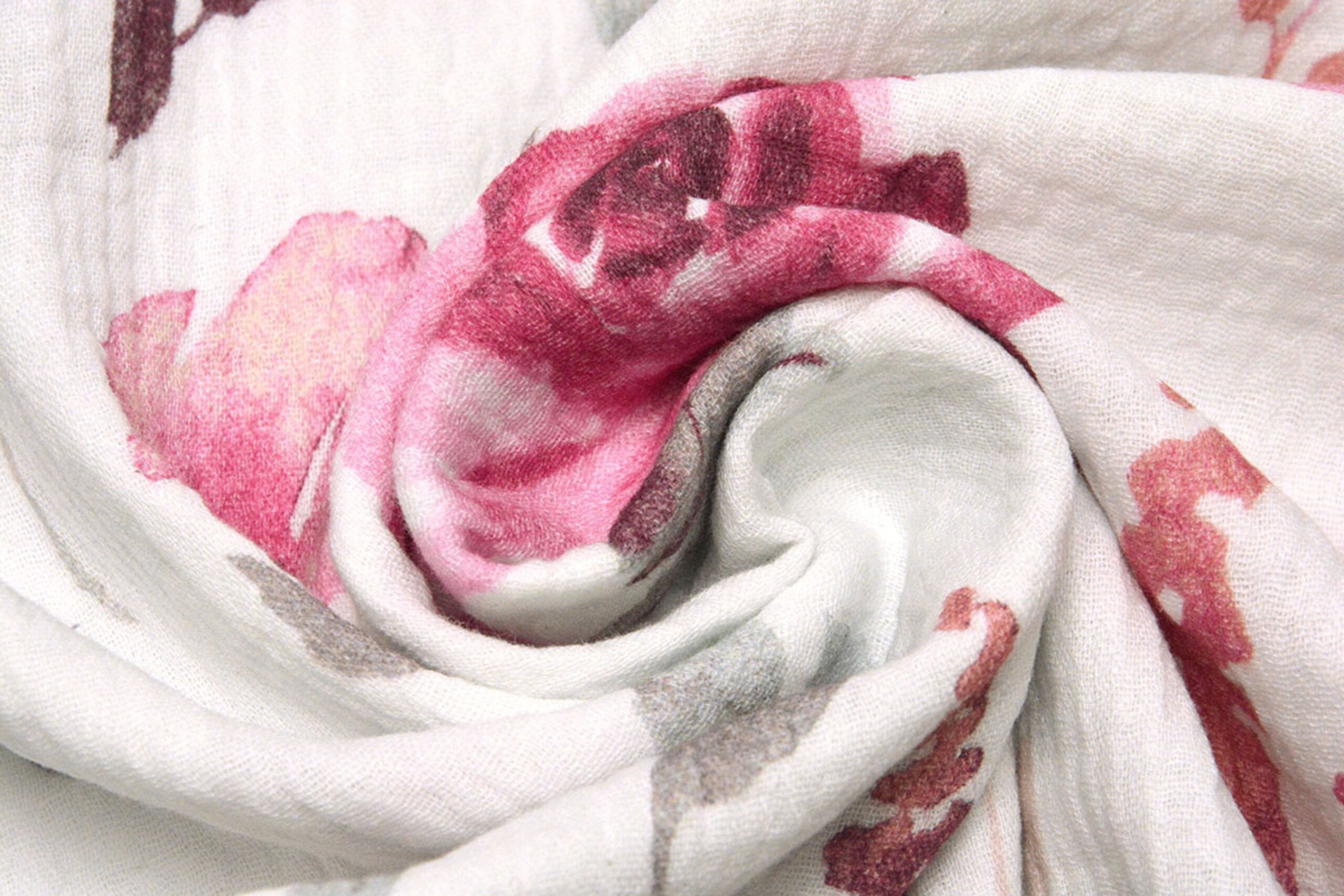 Muślin kwiaty różowe - obrazek 7