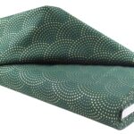 Popelina zielono złota