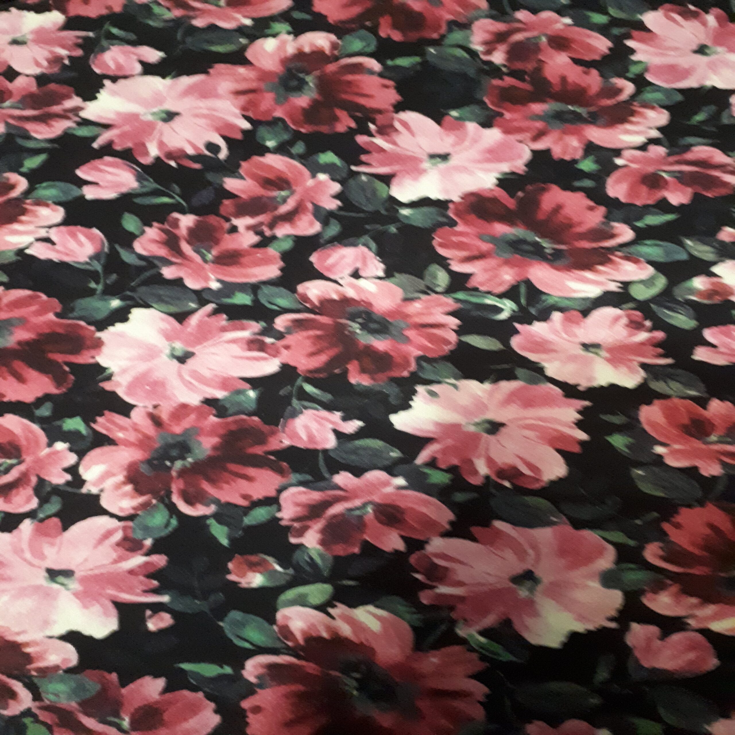 Dresówka pętelkowa kwiaty - obrazek 3