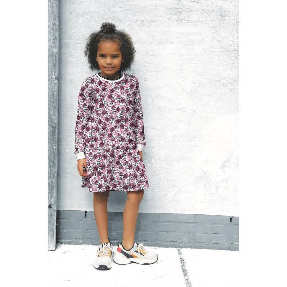 Dresówka pętelkowa kwiaty - obrazek 2