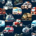 dresówka auta traktory policja koparka