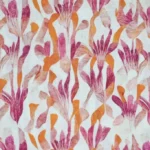 tkanina lniana w kwiaty