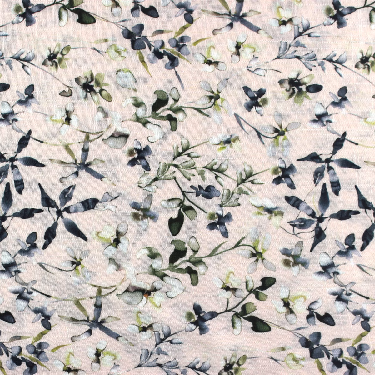 len wiskozowy, len z wiskozą drukowany