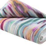 len wiskozowy, len z wiskozą drukowany