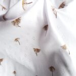 Dzianina jersey Pointoille biały w stokrotki