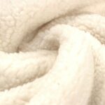Dzianina baranek polar bawełniany ecru
