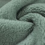 Dzianina baranek polar bawełniany zielony